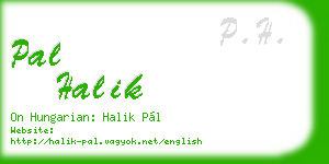 pal halik business card